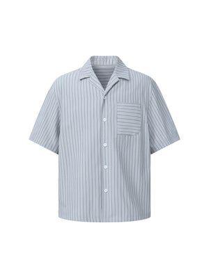 Cuban Territory Vertical Stripe Vacation Shirts