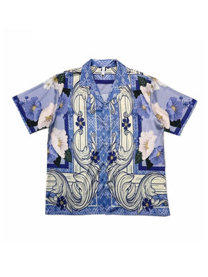 Jacquard Dark Pattern Cuban Territory Shirts