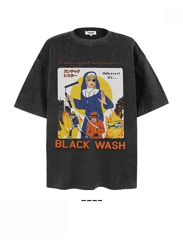 Liber Summer Neutral Printed Cartoon T-shirts