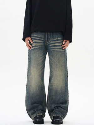 Washed Cat Whiskers Vintage Jeans