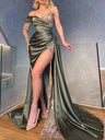 Sequins Slit Formal Dress Maxi Dresses