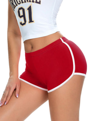 Color Blocking Exercise Yoga Fitness Elastic And Sexy Shorts