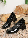 Square-toe Chunky Heel Mary Jane Shoes