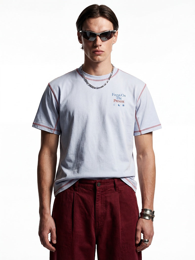 Color-blocked Loose-fit T-shirts