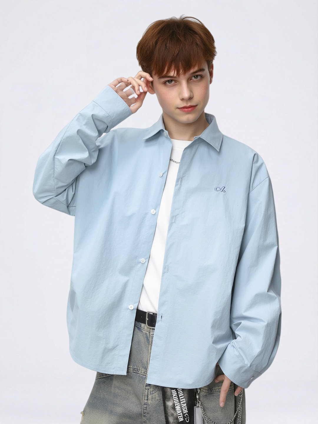 Micro Folds Cleanfit Loose-fit Shirts