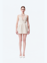 Court-style Belted Waist Top