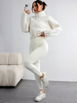 Tracksuit Plush Sweatshirt Yoga Pants Tank Tops Outdoor Leisure 3-piece Sets