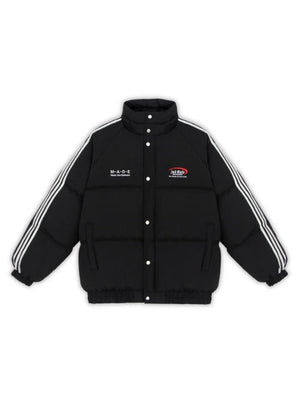 Ribbon Letter Embroidery Keep Warm College Style Cotton Clothes Coat