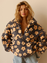 Fleece Flowers Keep Warm Pocket Sweatshirts&Hoodies