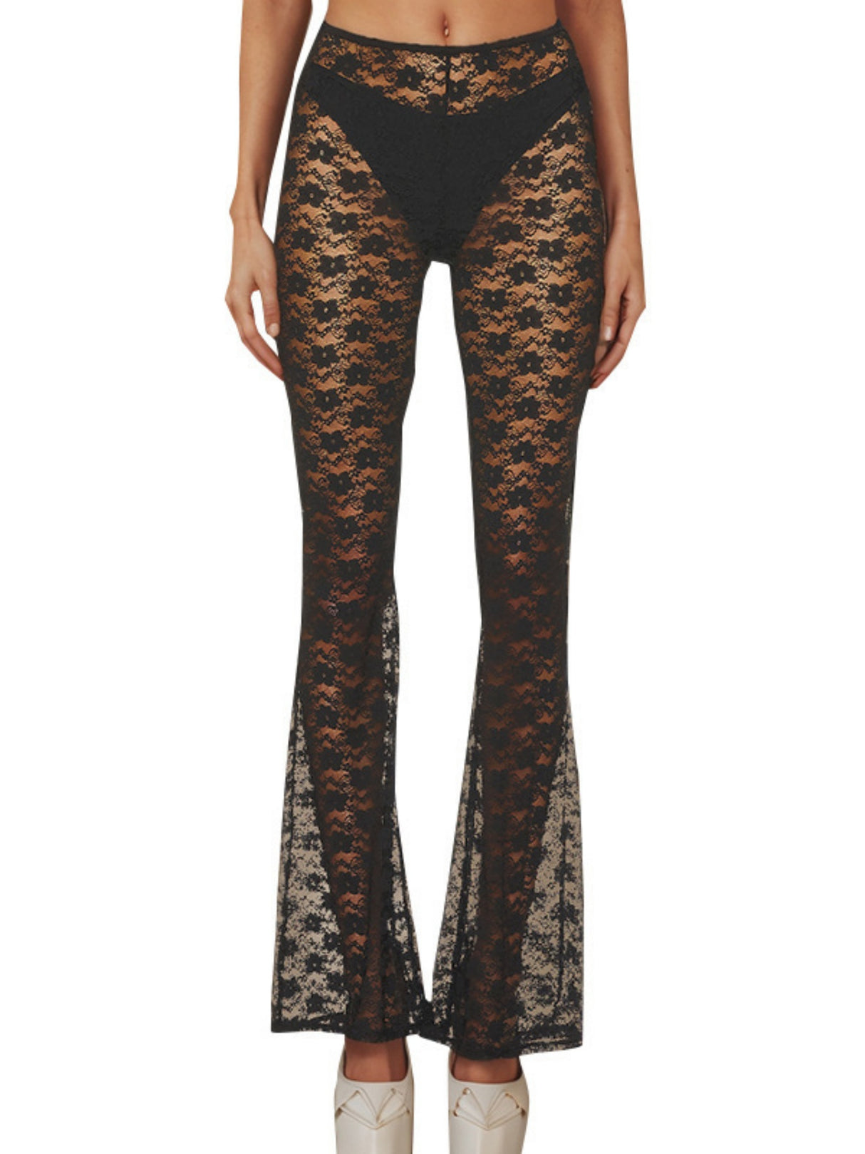 Lace See-through Sexy Mesh High-elasticity Trousers