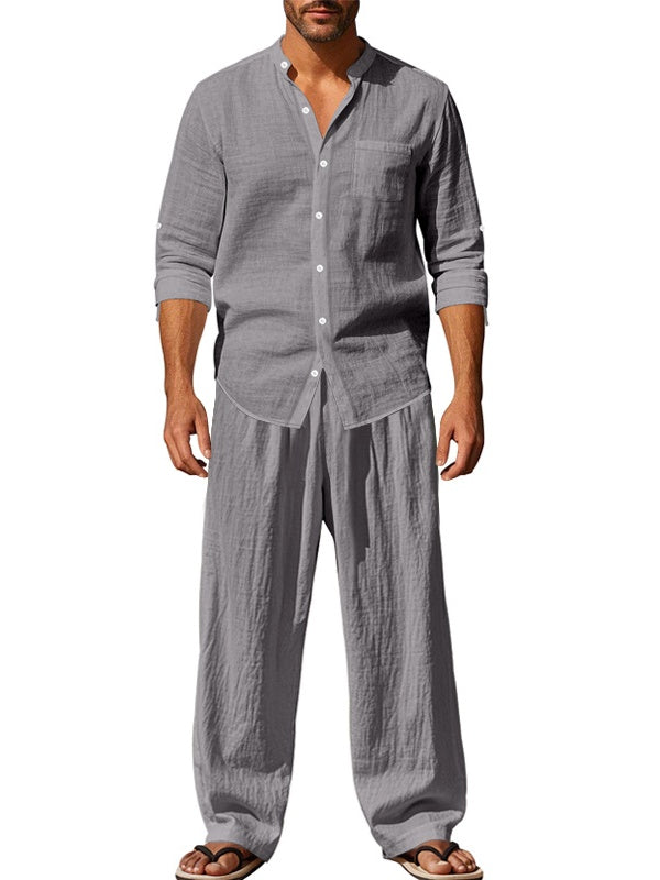 Flax Leisure Loose-fit Breathable Beach Set 2-piece Sets