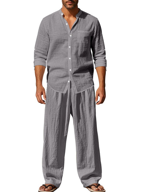 Flax Leisure Loose-fit Breathable Beach Set 2-piece Sets