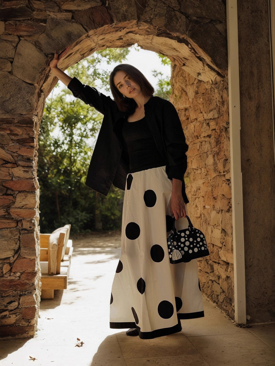 A Pendulum Wave Point Patchwork Skirt