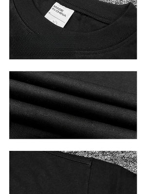 American Retro Cotton Small Neckline Long-sleeved T-shirt