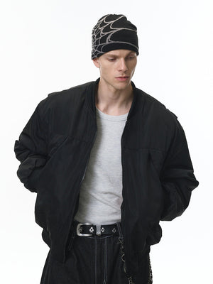 Removable Fake Two Pieces Cleanfit Hooded Baseball Uniform
