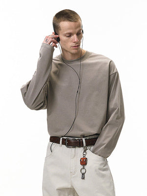 Liber Autumn Neutral wear Solid Color T-shirts