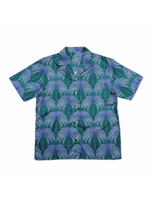 Cuban Territory CityBoy Coconut Trees Vacation Style Satin Shirts