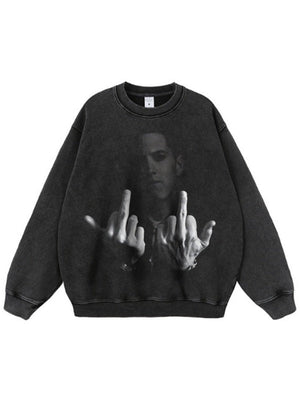 Liber Autumn Neutral wear Printed Figure Sweatshirts