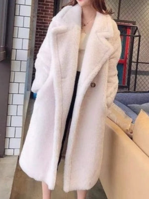 Thickened Warm Long-sleeved Long Coat
