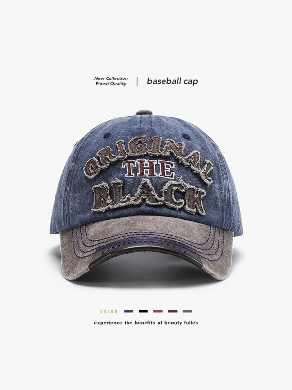 Distressed Embroidery Letter Baseball Caps