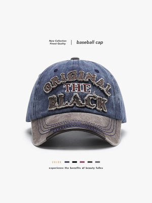 Distressed Embroidery Letter Baseball Caps