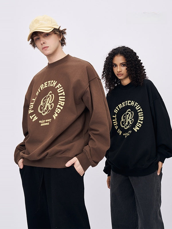 Liber Autumn Neutral wear Printed English Sweatshirts&Hoodies