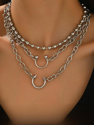 Hip-hop Punk Style Multi-layered Pendant Necklace