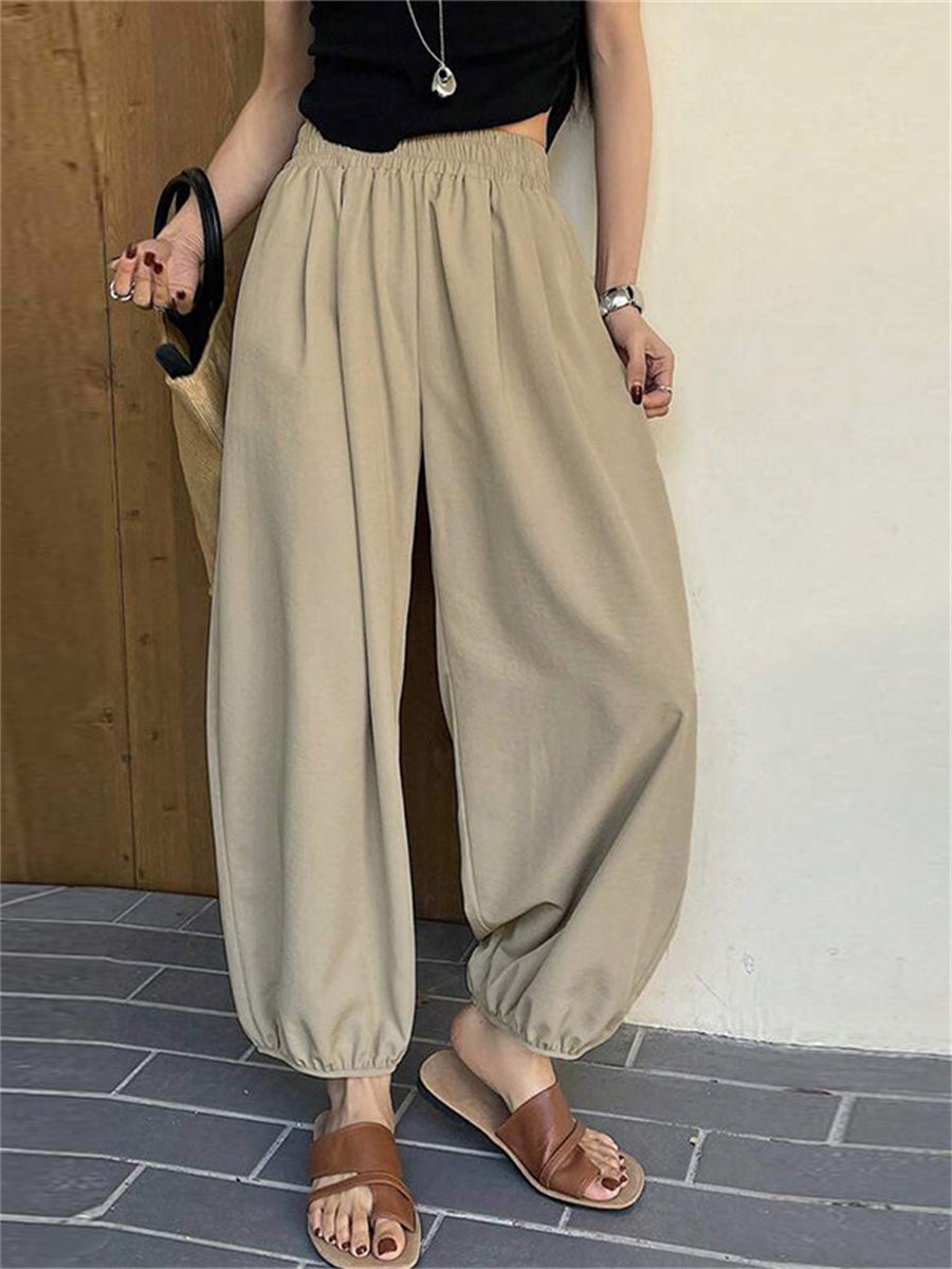 Liber Summer Women's Solid Color Pants