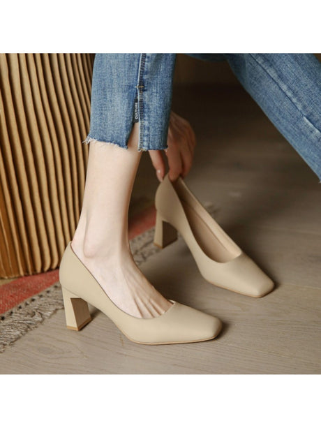 Liber Spring and autumn women's high heels