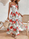 Floral Print Bohemia Chiffon Camisole Maxi Dresses