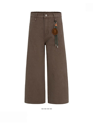 Deconstruction Design Straight With Ornament Pants