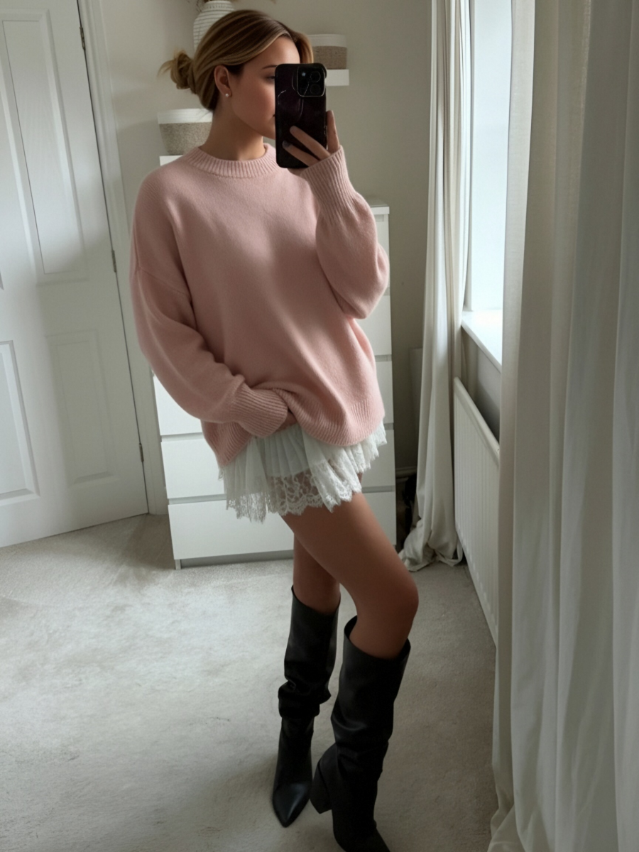 Loose-fit Lazy Longline Knitwear Sweaters