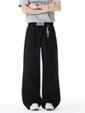 Versatile Straight-fit Wide-leg Pants
