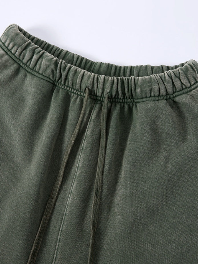 Leisure Washing Water Fade Loose-fit Five Points Shorts