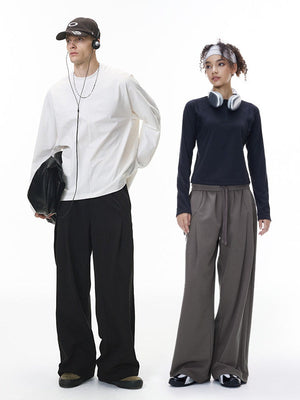 Liber Autumn Neutral wear Solid Color Pants