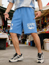 Number Letter Printed Shorts