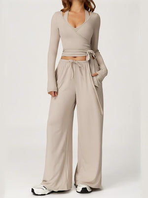 Sanded Yoga Quick-drying Sports Three-piece Gym Outfit