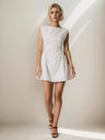 One-shoulder Collar Simplicity Commuting Waist Mini&Short Dresses