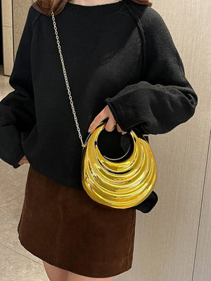 Acrylic Glossy Irregular-shaped Clutch/crossbody Bag For Evening Events