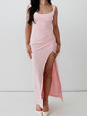 Back Strap Spaghetti Strap Slit Backless Sweet Maxi Dresses