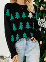 Christmas Christmas Tree Crew Neck Headgear Sweaters