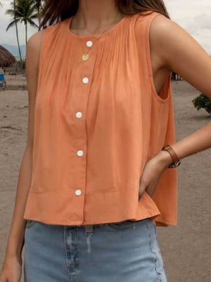 Ruffled Sleeveless Vest
