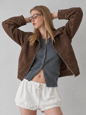 Versatile Casual Retro Style Zip-up Jacket