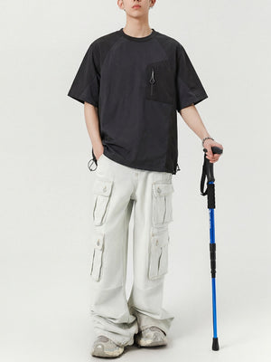 Color-blocked Patchwork Breathable Loose-fit T-shirts