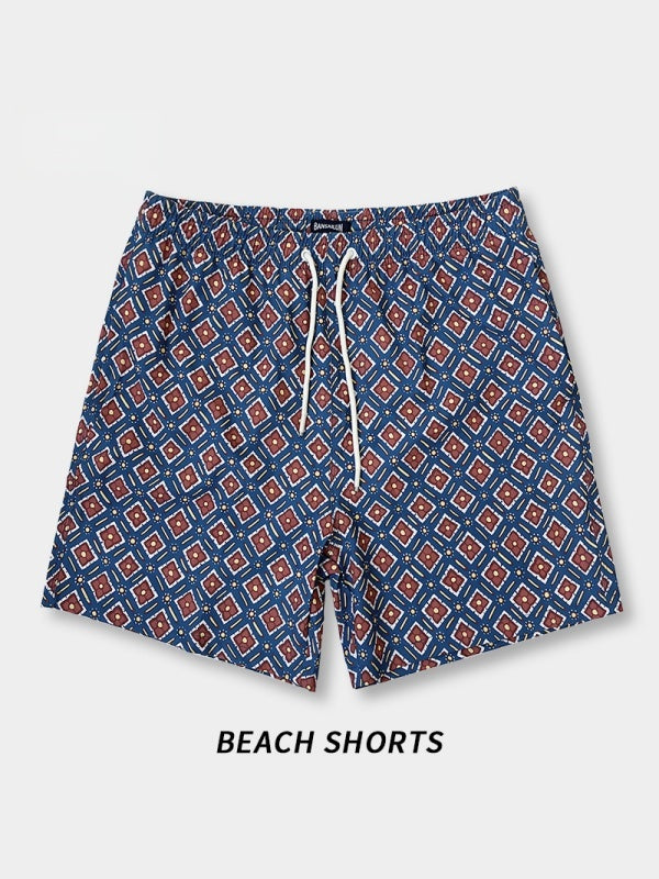 Double Layer Plus Size Loose-fit Quick-drying Beach Shorts