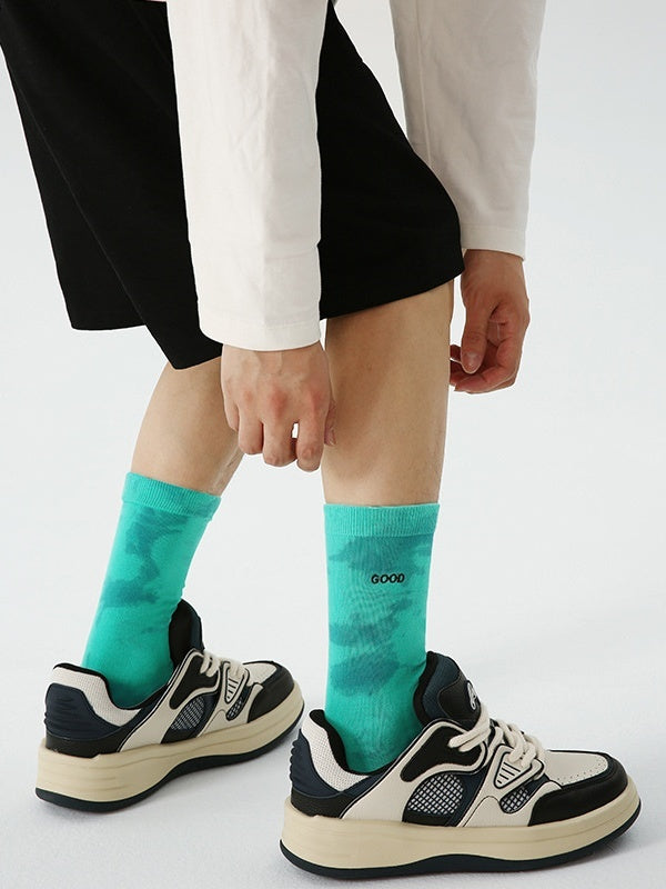 Tie-dye Moisture-wicking Breathable Crew 3-Pack Socks