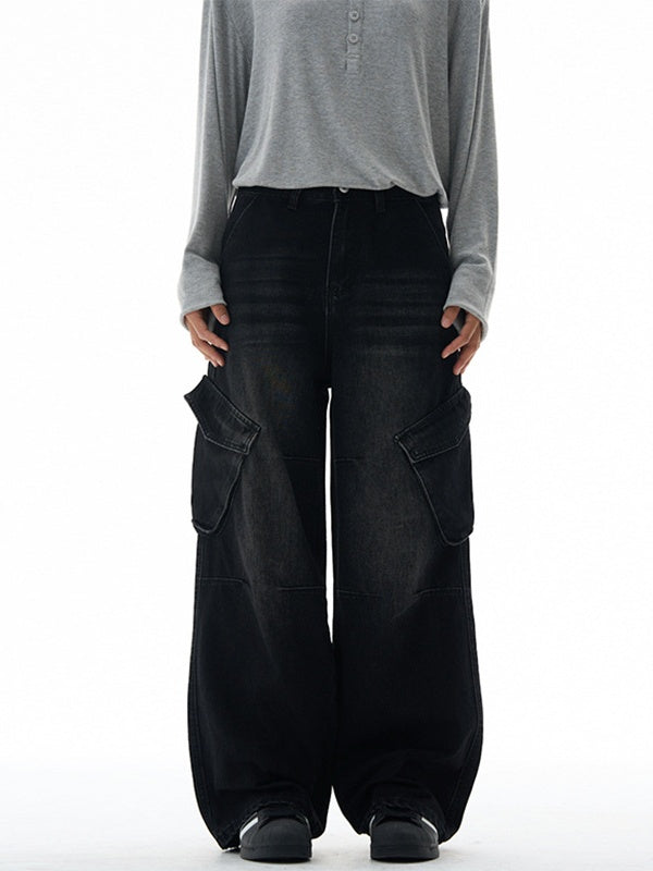 Liber Autumn Neutral wear Pocket decoration Jeans