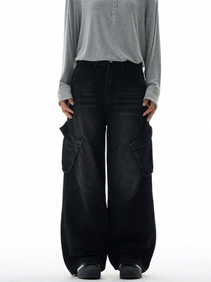 Liber Autumn Neutral wear Pocket decoration Jeans