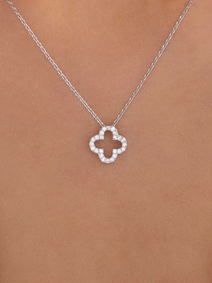 Four-leaf Clover Diamond Pendant Necklace