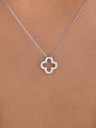 Four-leaf Clover Diamond Pendant Necklace